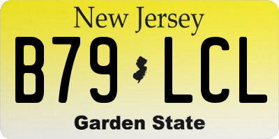 NJ license plate B79LCL