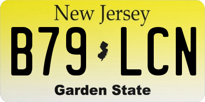 NJ license plate B79LCN