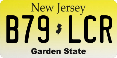 NJ license plate B79LCR