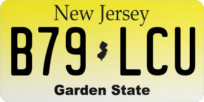 NJ license plate B79LCU