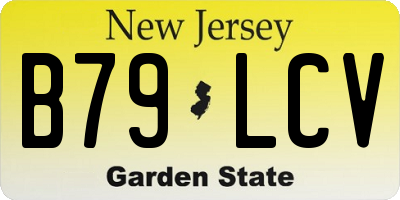 NJ license plate B79LCV