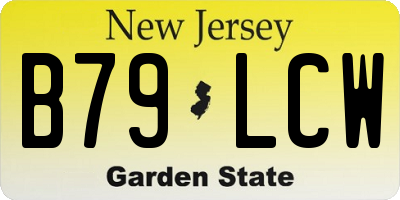 NJ license plate B79LCW