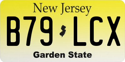 NJ license plate B79LCX