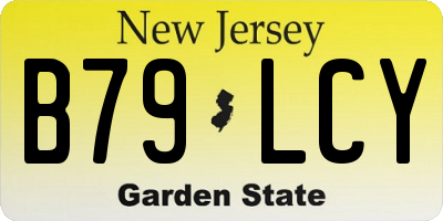 NJ license plate B79LCY