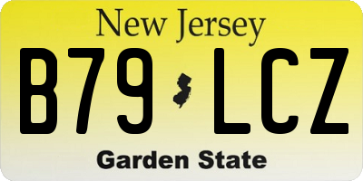 NJ license plate B79LCZ