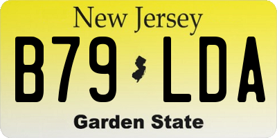 NJ license plate B79LDA