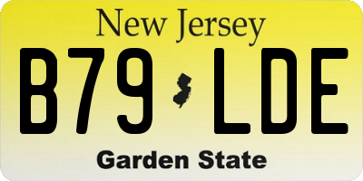 NJ license plate B79LDE