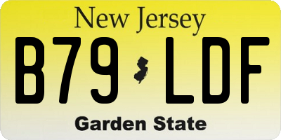 NJ license plate B79LDF
