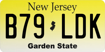 NJ license plate B79LDK