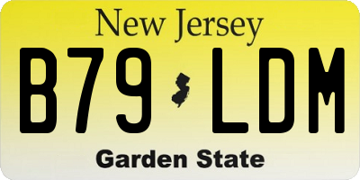 NJ license plate B79LDM