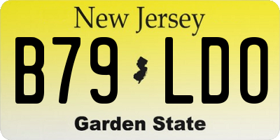 NJ license plate B79LDO