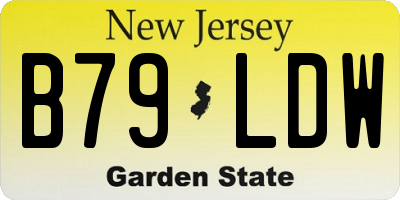 NJ license plate B79LDW
