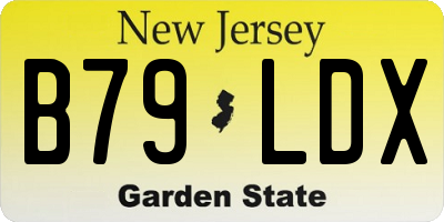 NJ license plate B79LDX