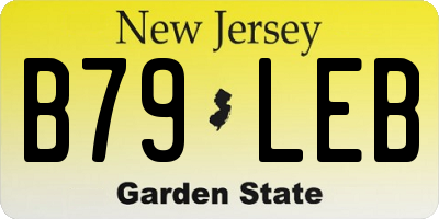 NJ license plate B79LEB