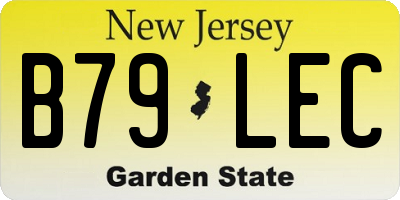 NJ license plate B79LEC