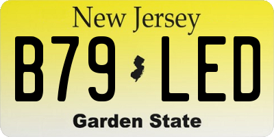 NJ license plate B79LED