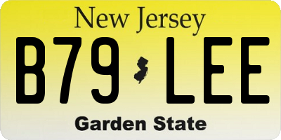 NJ license plate B79LEE