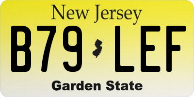NJ license plate B79LEF
