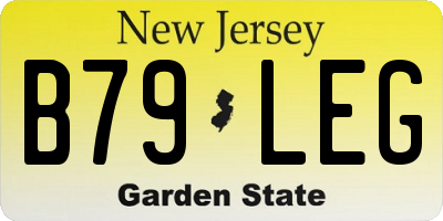 NJ license plate B79LEG
