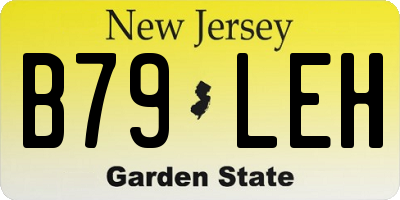 NJ license plate B79LEH