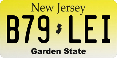NJ license plate B79LEI