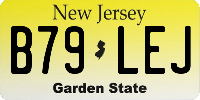 NJ license plate B79LEJ