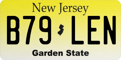 NJ license plate B79LEN