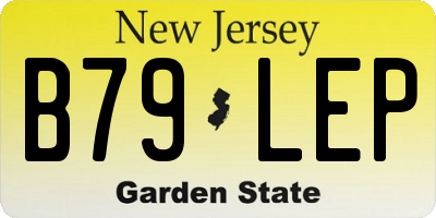 NJ license plate B79LEP