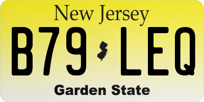 NJ license plate B79LEQ