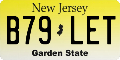 NJ license plate B79LET