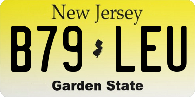 NJ license plate B79LEU