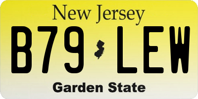 NJ license plate B79LEW