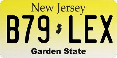 NJ license plate B79LEX