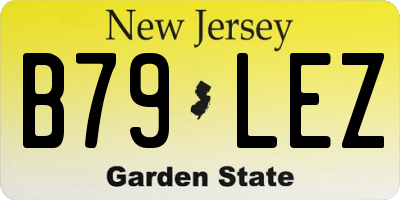 NJ license plate B79LEZ