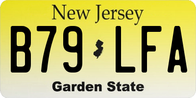NJ license plate B79LFA