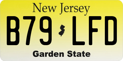 NJ license plate B79LFD