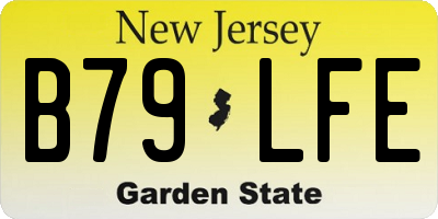 NJ license plate B79LFE