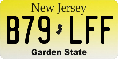 NJ license plate B79LFF