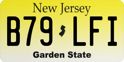 NJ license plate B79LFI