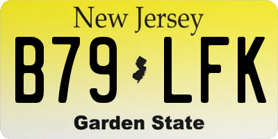 NJ license plate B79LFK