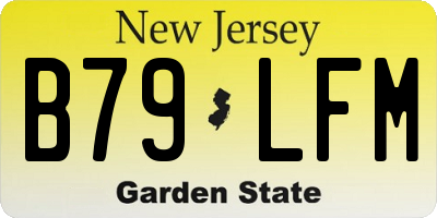 NJ license plate B79LFM