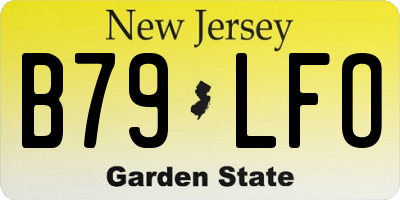 NJ license plate B79LFO