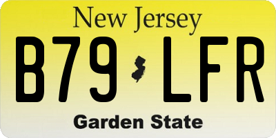NJ license plate B79LFR