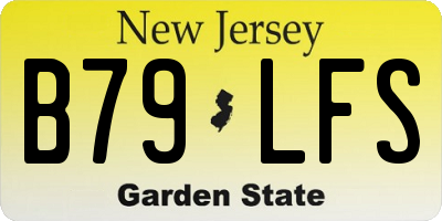 NJ license plate B79LFS