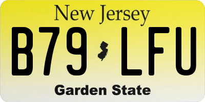 NJ license plate B79LFU