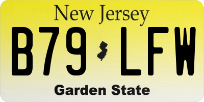 NJ license plate B79LFW