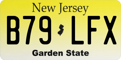 NJ license plate B79LFX