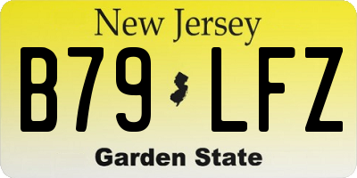 NJ license plate B79LFZ