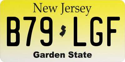 NJ license plate B79LGF