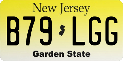 NJ license plate B79LGG